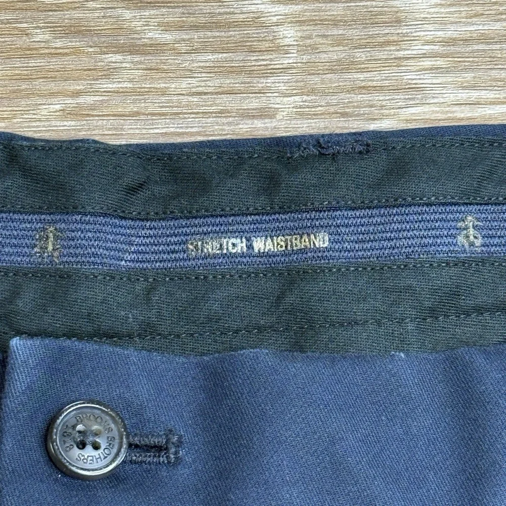 Brooks Brothers Clark Fit Advantage Chino Stretch Pants Navy Men's 38x30 Preppy